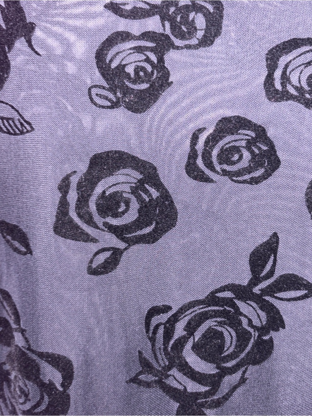 Black Floral Sheer Bodysuit Xtra Large Rose Pattern - Picture 4 of 4